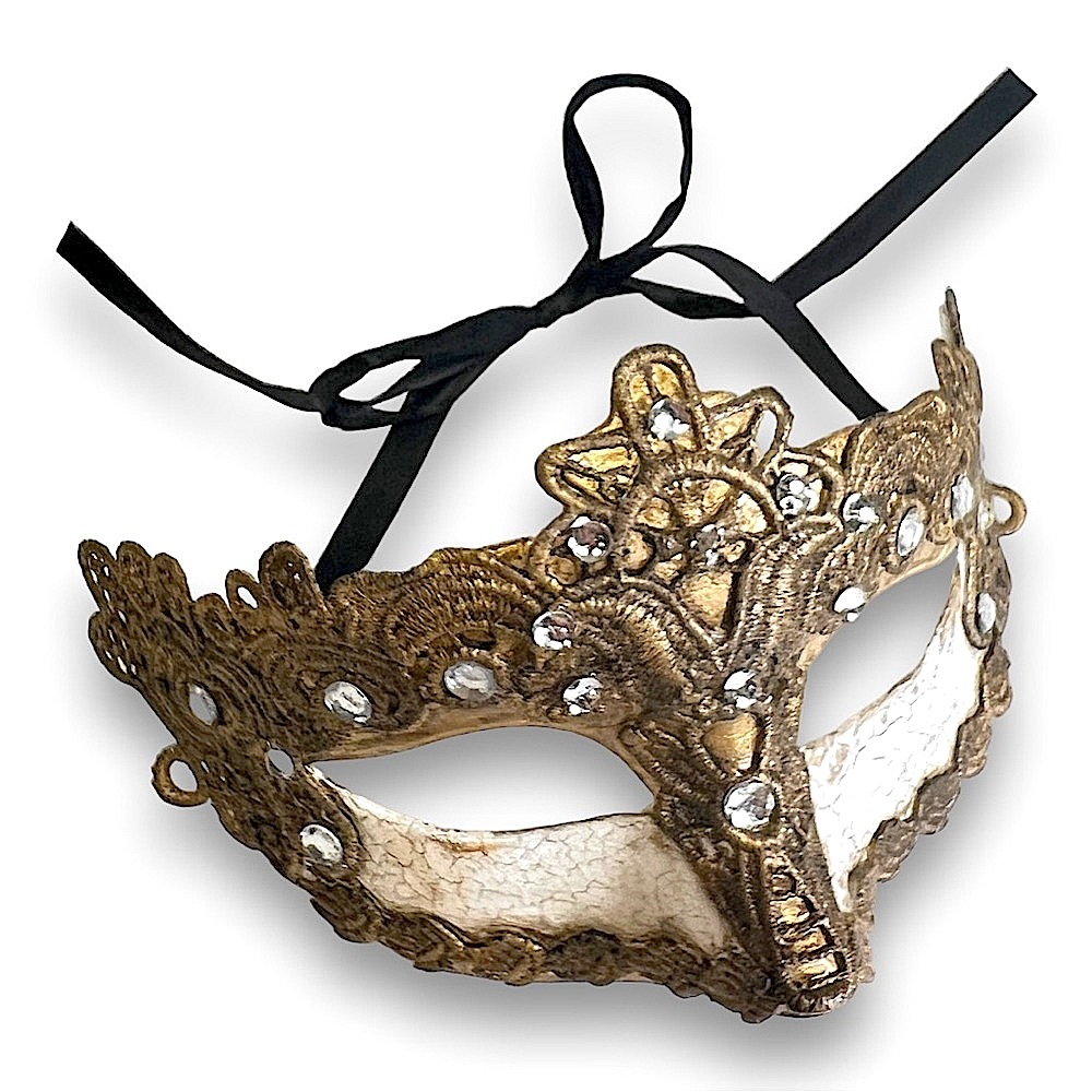 GOLD Vintage MARDI GRA or MASQUERADE MASK CIRCA 2014 - Picture 2 of 14